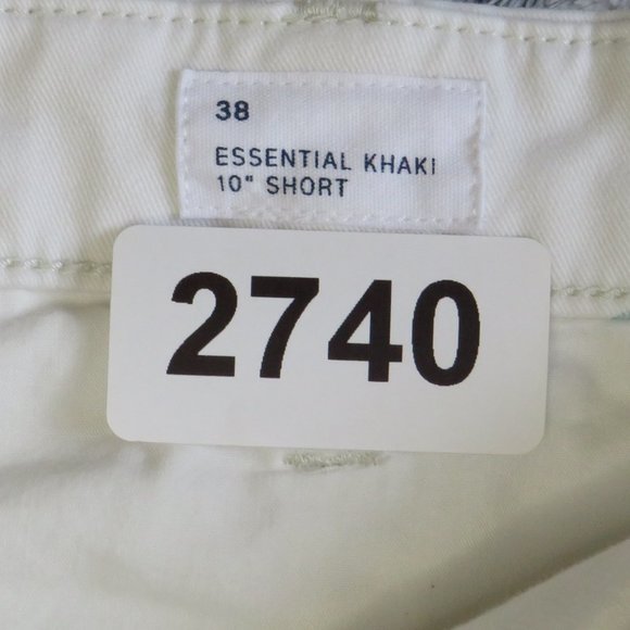 GAP*Men's 1.5" Belt Loop Small Teal Anchor Print White Flat Front Shorts~Size 38 - Picture 4 of 13